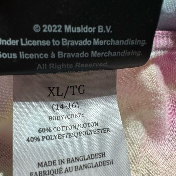 The Rolling Stones Girls Tie Dye Cropped Tee Shirt Size XL - Picture 5 of 5